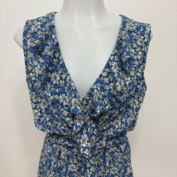 Max Studio Floral Ruffle Sleeveless Wrap Top Size S - Picture 9 of 9